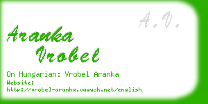 aranka vrobel business card
